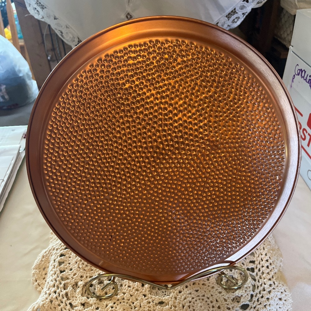 Antique German Copper Serving Tray